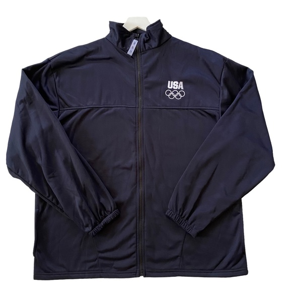 Vintage 90s United States Olympic Committee Black Jacket Made In USA Size XXL - Picture 2 of 11